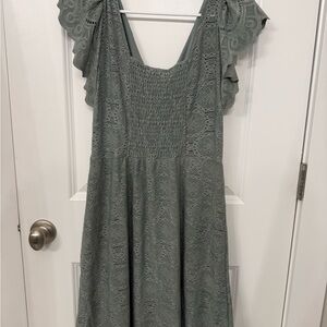 URBAN Romantics Lace Midi Dress in Sage
